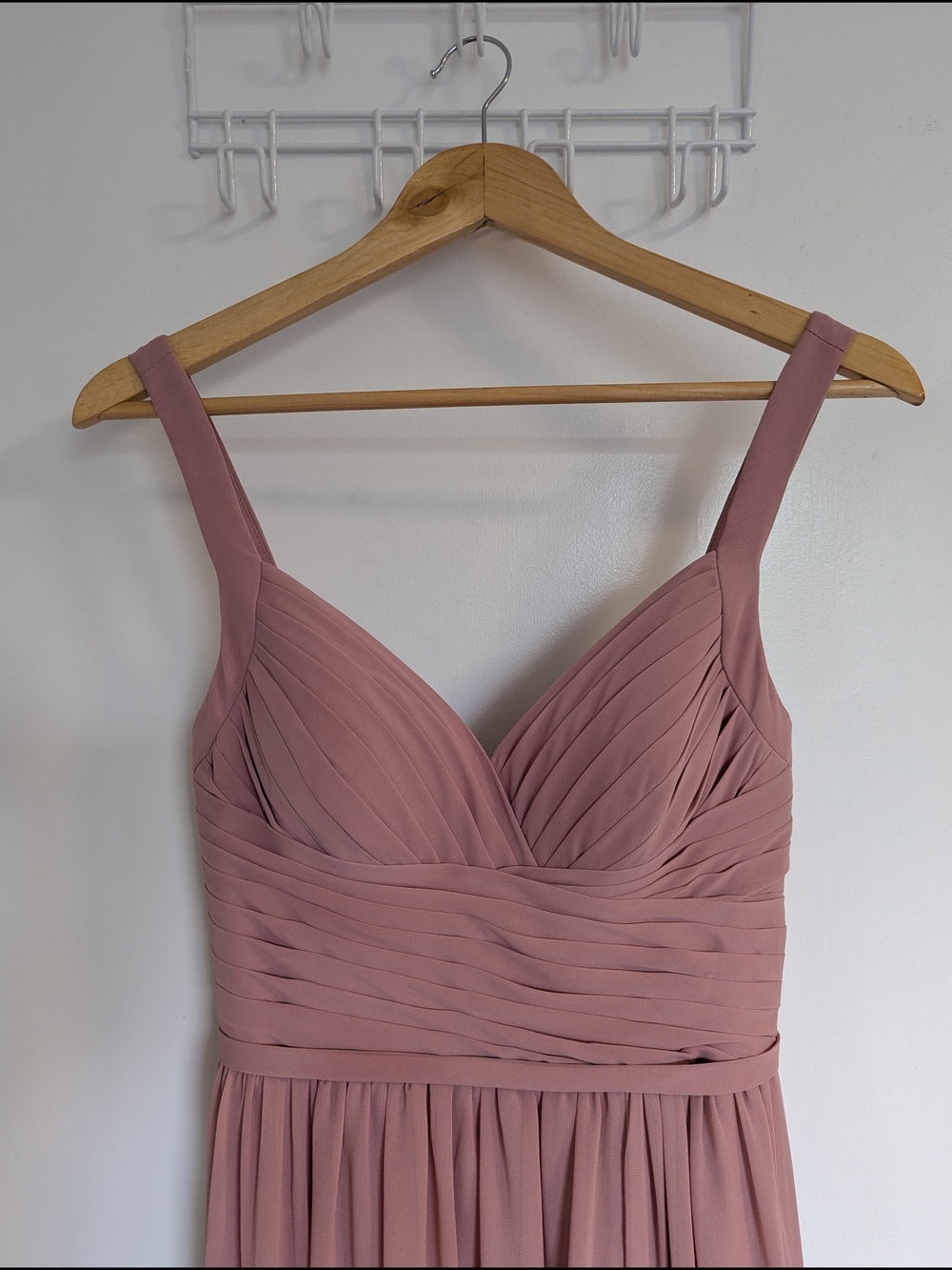Azazie Dusty Rose Spaghetti Strap Maxi Dress with High Slit - Picture 10 of 13